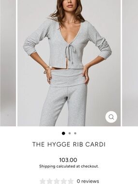 The Hygge Rib Cardi - Light Gray Tie-Front Cardigan